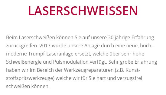 Laserschweissen in Linkenheim-Hochstetten